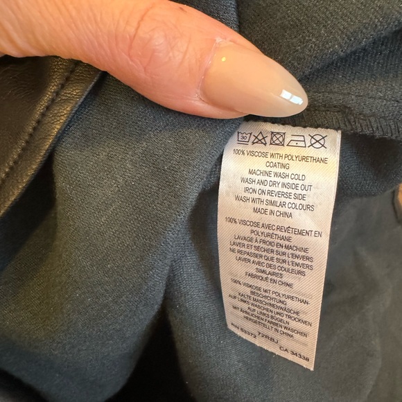 French Connection Black Faux Leather Shirt Jacket Shacket Oversized M NEW $118 - Picture 6 of 9